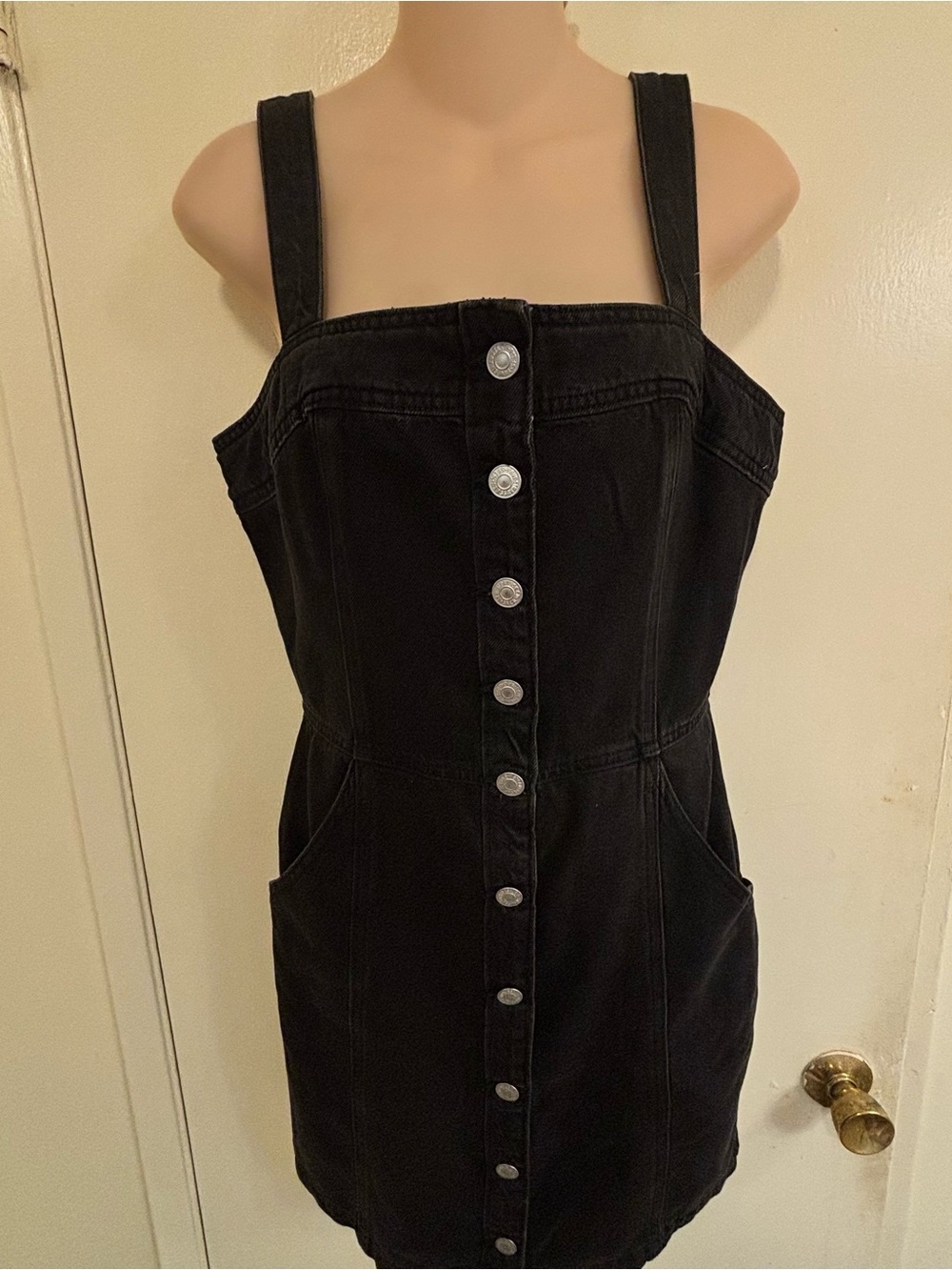 Levi's Women's Black Denim corset-inspired Drea Dress Size S - Picture 2 of 6